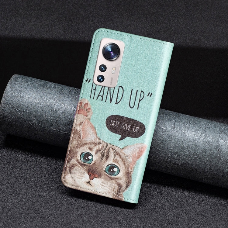 Invisible Magnetic Painted Leather Phone Case, For Xiaomi 12 Lite