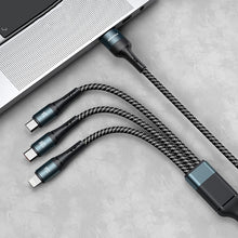 Load image into Gallery viewer, awei CL-972 Type-C / USB-C + 8 Pin + Micro USB 3 In 1 Fast Charging Data Cable, Length: 1.2m