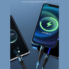 Load image into Gallery viewer, awei CL-972 Type-C / USB-C + 8 Pin + Micro USB 3 In 1 Fast Charging Data Cable, Length: 1.2m