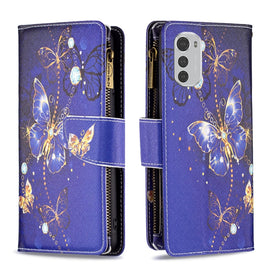 Colored Drawing Pattern Zipper Horizontal Flip Phone Leather Case, For Motorola Moto E32 4G, For Xiaomi 12 Lite