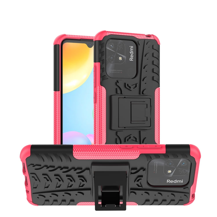 Tire Texture TPU + PC Phone Case with Holder, For Xiaomi Redmi 10C 4G global, For Motorola Moto G 5G 2022, For OPPO Realme 9i, For Xiaomi Redmi Note 11E 5G