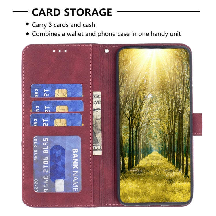 Magnetic Buckle Rhombus Texture Leather Phone Case, For Motorola Moto E32 4G, For Xiaomi 12 Lite