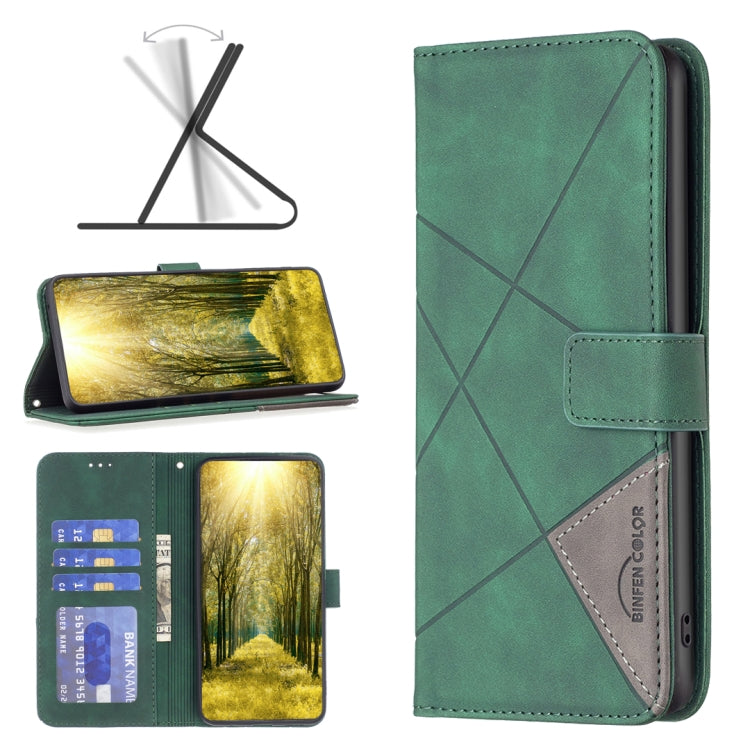 Magnetic Buckle Rhombus Texture Leather Phone Case, For Motorola Moto E32 4G, For Xiaomi 12 Lite