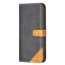 Color Matching Double Sewing Thread Leather Phone Case, For Motorola Moto E32 4G, For Xiaomi 12 Lite