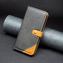 Load image into Gallery viewer, Color Matching Double Sewing Thread Leather Phone Case, For Motorola Moto E32 4G, For Xiaomi 12 Lite