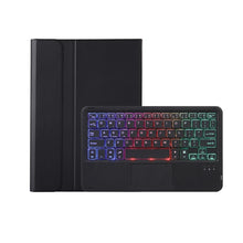 Load image into Gallery viewer, A07B-AS Lambskin Pen Slot Touch Pad Bluetooth Keyboard Leather Tablet Case, For iPad 9.7 2018&amp;2017 / Pro 9.7 / Air 2, For iPad 10.2 2021&amp;2020&amp;2019/Air 2019/Pro 10.5, For iPad Air 11 2025 / 2024 / Air 2022&amp;2020 / Pro 11 2021&amp;2020&amp;2018
