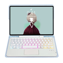 Load image into Gallery viewer, T07B-AS Skin Feel Pen Slot Touch Pad Bluetooth Keyboard Leather Tablet Case, For iPad 9.7 2018&amp;2017 / Pro 9.7 / Air 2, For iPad 10.2 2021&amp;2020&amp;2019/Air 2019/Pro 10.5, For iPad Air 11 2025 / 2024 / Pro 11 2021&amp;2020&amp;2018                                  ...