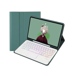 Load image into Gallery viewer, T07B-AS Skin Feel Pen Slot Touch Pad Bluetooth Keyboard Leather Tablet Case, For iPad 9.7 2018&amp;2017 / Pro 9.7 / Air 2, For iPad 10.2 2021&amp;2020&amp;2019/Air 2019/Pro 10.5, For iPad Air 11 2025 / 2024 / Pro 11 2021&amp;2020&amp;2018                                  ...