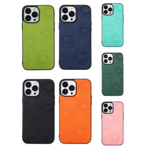 Load image into Gallery viewer, Sunflower Pattern PU+TPU+PC Shockproof Phone Case, For iPhone 13 Pro Max, For Motorola Razr 5G, For Huawei P50 Pocket, For Samsung Galaxy Z Flip3 5G, For Samsung Galaxy Z Fold3 5G