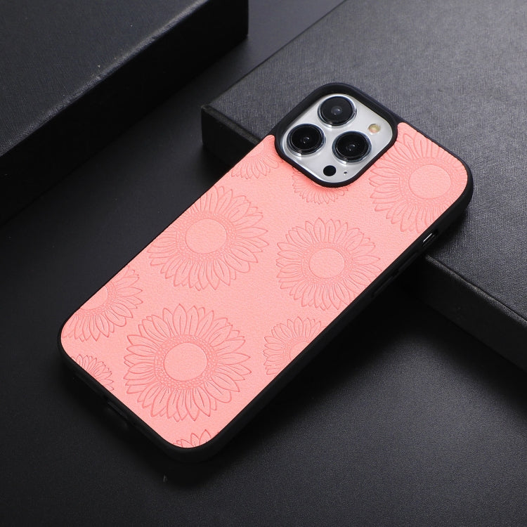 Sunflower Pattern PU+TPU+PC Shockproof Phone Case, For iPhone 13 Pro Max, For Motorola Razr 5G, For Huawei P50 Pocket, For Samsung Galaxy Z Flip3 5G, For Samsung Galaxy Z Fold3 5G