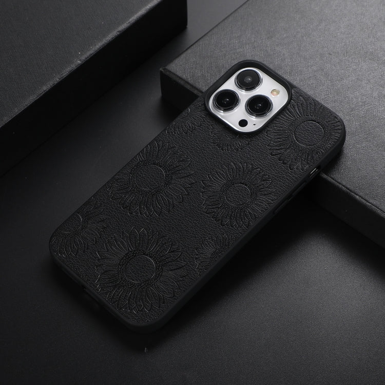 Sunflower Pattern PU+TPU+PC Shockproof Phone Case, For iPhone 13 Pro Max, For Motorola Razr 5G, For Huawei P50 Pocket, For Samsung Galaxy Z Flip3 5G, For Samsung Galaxy Z Fold3 5G