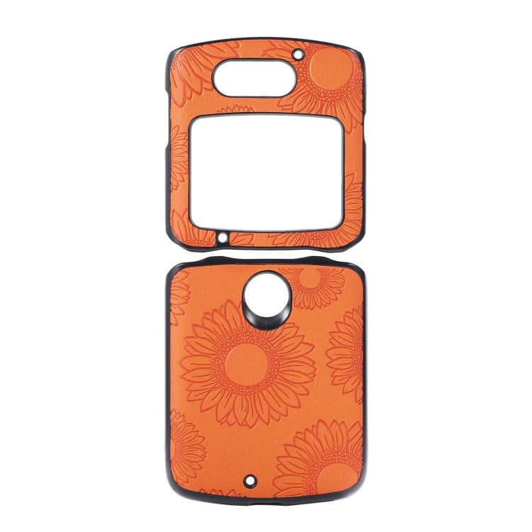 Sunflower Pattern PU+TPU+PC Shockproof Phone Case, For iPhone 13 Pro Max, For Motorola Razr 5G, For Huawei P50 Pocket, For Samsung Galaxy Z Flip3 5G, For Samsung Galaxy Z Fold3 5G