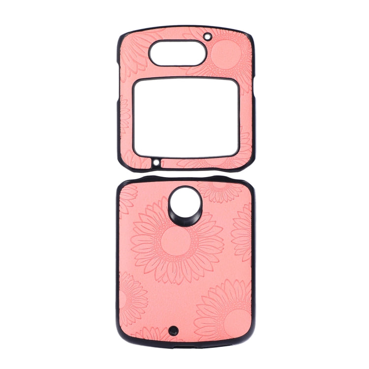Sunflower Pattern PU+TPU+PC Shockproof Phone Case, For iPhone 13 Pro Max, For Motorola Razr 5G, For Huawei P50 Pocket, For Samsung Galaxy Z Flip3 5G, For Samsung Galaxy Z Fold3 5G