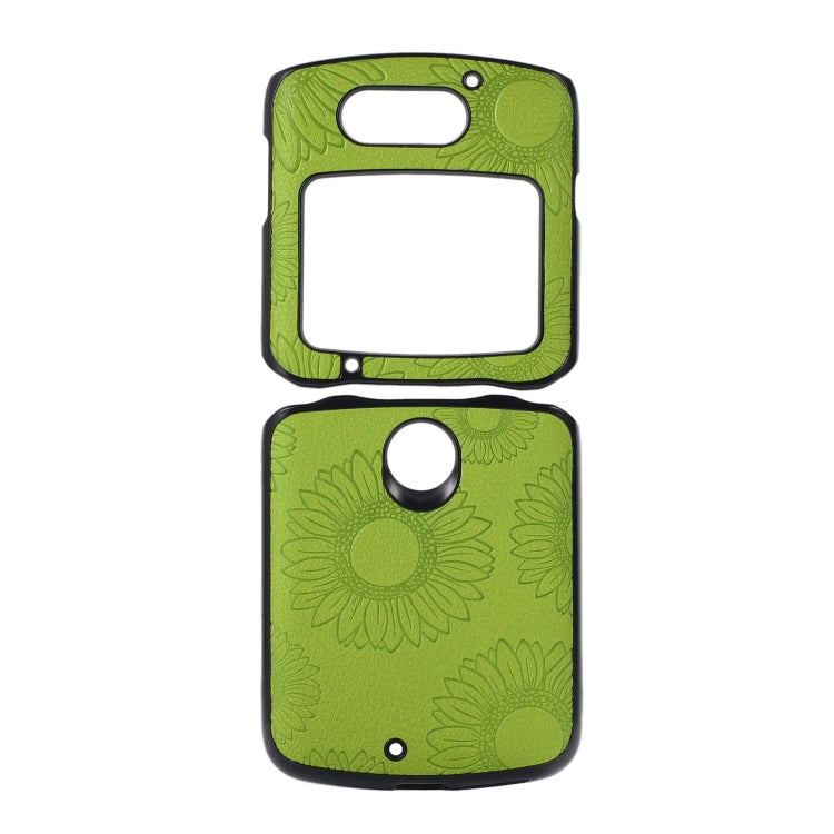 Sunflower Pattern PU+TPU+PC Shockproof Phone Case, For iPhone 13 Pro Max, For Motorola Razr 5G, For Huawei P50 Pocket, For Samsung Galaxy Z Flip3 5G, For Samsung Galaxy Z Fold3 5G
