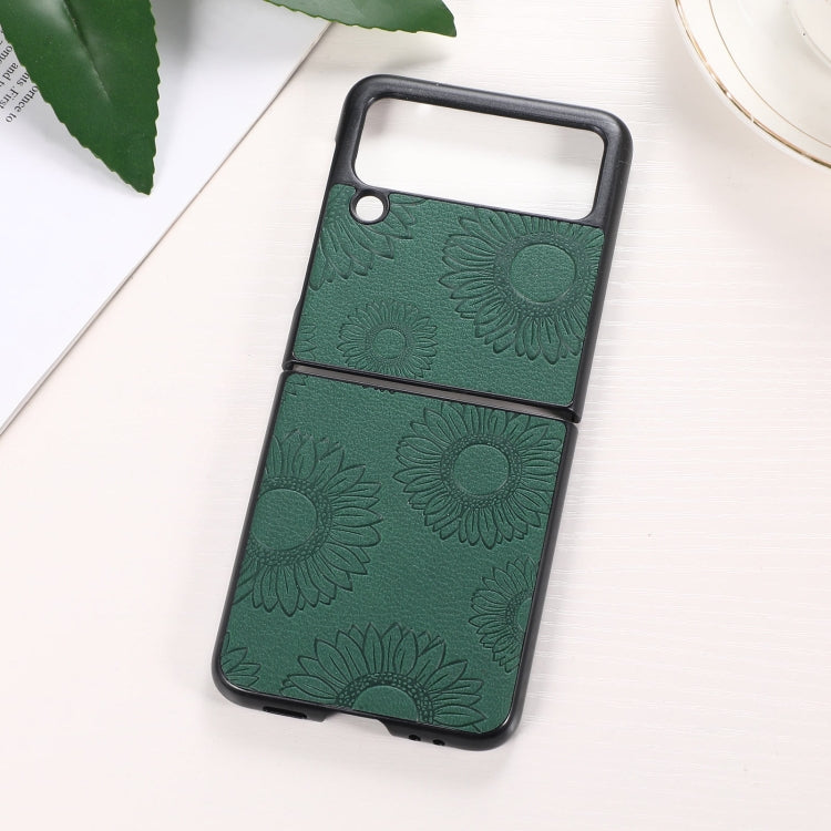 Sunflower Pattern PU+TPU+PC Shockproof Phone Case, For iPhone 13 Pro Max, For Motorola Razr 5G, For Huawei P50 Pocket, For Samsung Galaxy Z Flip3 5G, For Samsung Galaxy Z Fold3 5G