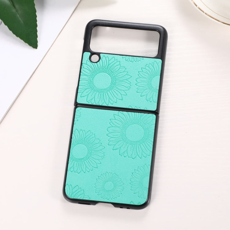 Sunflower Pattern PU+TPU+PC Shockproof Phone Case, For iPhone 13 Pro Max, For Motorola Razr 5G, For Huawei P50 Pocket, For Samsung Galaxy Z Flip3 5G, For Samsung Galaxy Z Fold3 5G
