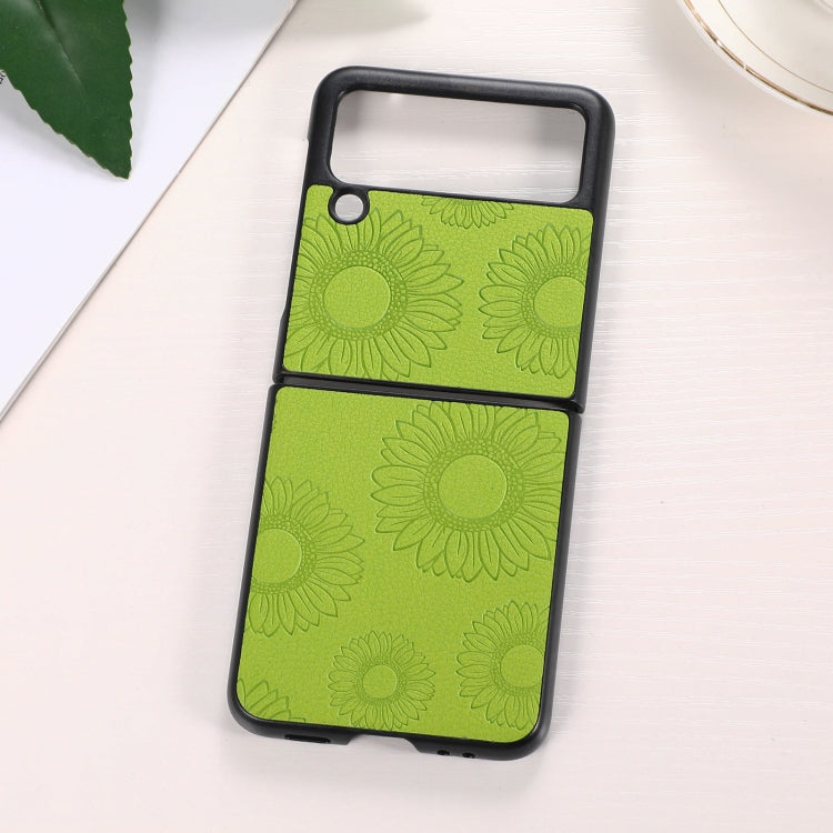 Sunflower Pattern PU+TPU+PC Shockproof Phone Case, For iPhone 13 Pro Max, For Motorola Razr 5G, For Huawei P50 Pocket, For Samsung Galaxy Z Flip3 5G, For Samsung Galaxy Z Fold3 5G