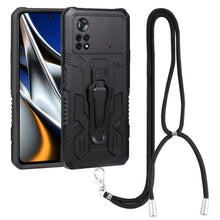 Load image into Gallery viewer, Lanyard Mecha Armor Kickstand PC + TPU Phone Case, For Xiaomi Poco X4 Pro 5G, For Xiaomi Redmi 10C, For Xiaomi Redmi Note 11 Pro Global, For Xiaomi Redmi Note 11S, For OPPO Realme C31