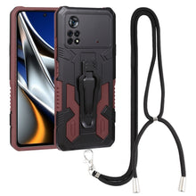Load image into Gallery viewer, Lanyard Mecha Armor Kickstand PC + TPU Phone Case, For Xiaomi Poco X4 Pro 5G, For Xiaomi Redmi 10C, For Xiaomi Redmi Note 11 Pro Global, For Xiaomi Redmi Note 11S, For OPPO Realme C31