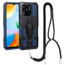 Load image into Gallery viewer, Lanyard Mecha Armor Kickstand PC + TPU Phone Case, For Xiaomi Poco X4 Pro 5G, For Xiaomi Redmi 10C, For Xiaomi Redmi Note 11 Pro Global, For Xiaomi Redmi Note 11S, For OPPO Realme C31