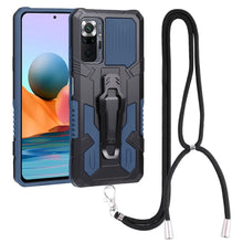 Load image into Gallery viewer, Lanyard Mecha Armor Kickstand PC + TPU Phone Case, For Xiaomi Poco X4 Pro 5G, For Xiaomi Redmi 10C, For Xiaomi Redmi Note 11 Pro Global, For Xiaomi Redmi Note 11S, For OPPO Realme C31