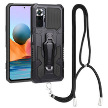 Load image into Gallery viewer, Lanyard Mecha Armor Kickstand PC + TPU Phone Case, For Xiaomi Poco X4 Pro 5G, For Xiaomi Redmi 10C, For Xiaomi Redmi Note 11 Pro Global, For Xiaomi Redmi Note 11S, For OPPO Realme C31