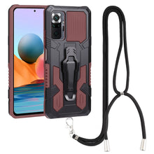 Load image into Gallery viewer, Lanyard Mecha Armor Kickstand PC + TPU Phone Case, For Xiaomi Poco X4 Pro 5G, For Xiaomi Redmi 10C, For Xiaomi Redmi Note 11 Pro Global, For Xiaomi Redmi Note 11S, For OPPO Realme C31