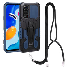 Load image into Gallery viewer, Lanyard Mecha Armor Kickstand PC + TPU Phone Case, For Xiaomi Poco X4 Pro 5G, For Xiaomi Redmi 10C, For Xiaomi Redmi Note 11 Pro Global, For Xiaomi Redmi Note 11S, For OPPO Realme C31