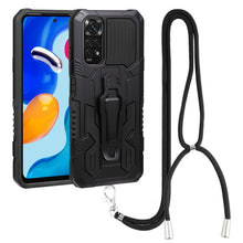Load image into Gallery viewer, Lanyard Mecha Armor Kickstand PC + TPU Phone Case, For Xiaomi Poco X4 Pro 5G, For Xiaomi Redmi 10C, For Xiaomi Redmi Note 11 Pro Global, For Xiaomi Redmi Note 11S, For OPPO Realme C31