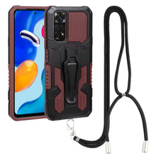 Load image into Gallery viewer, Lanyard Mecha Armor Kickstand PC + TPU Phone Case, For Xiaomi Poco X4 Pro 5G, For Xiaomi Redmi 10C, For Xiaomi Redmi Note 11 Pro Global, For Xiaomi Redmi Note 11S, For OPPO Realme C31