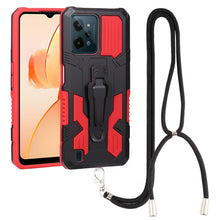 Load image into Gallery viewer, Lanyard Mecha Armor Kickstand PC + TPU Phone Case, For Xiaomi Poco X4 Pro 5G, For Xiaomi Redmi 10C, For Xiaomi Redmi Note 11 Pro Global, For Xiaomi Redmi Note 11S, For OPPO Realme C31