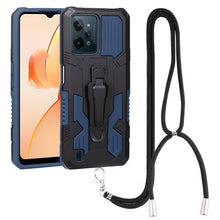 Load image into Gallery viewer, Lanyard Mecha Armor Kickstand PC + TPU Phone Case, For Xiaomi Poco X4 Pro 5G, For Xiaomi Redmi 10C, For Xiaomi Redmi Note 11 Pro Global, For Xiaomi Redmi Note 11S, For OPPO Realme C31