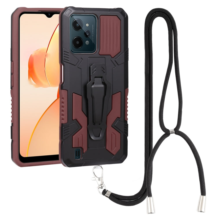 Lanyard Mecha Armor Kickstand PC + TPU Phone Case, For Xiaomi Poco X4 Pro 5G, For Xiaomi Redmi 10C, For Xiaomi Redmi Note 11 Pro Global, For Xiaomi Redmi Note 11S, For OPPO Realme C31