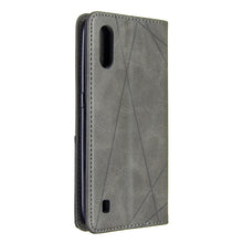 Load image into Gallery viewer, Rhombus Texture Horizontal Flip Magnetic Leather Case with Holder &amp; Card Slots &amp; Wallet, For Galaxy A01, For Galaxy A21