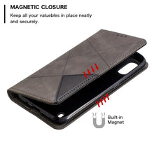 Load image into Gallery viewer, Rhombus Texture Horizontal Flip Magnetic Leather Case with Holder &amp; Card Slots &amp; Wallet, For Galaxy A01, For Galaxy A21