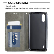 Load image into Gallery viewer, Rhombus Texture Horizontal Flip Magnetic Leather Case with Holder &amp; Card Slots &amp; Wallet, For Galaxy A01, For Galaxy A21