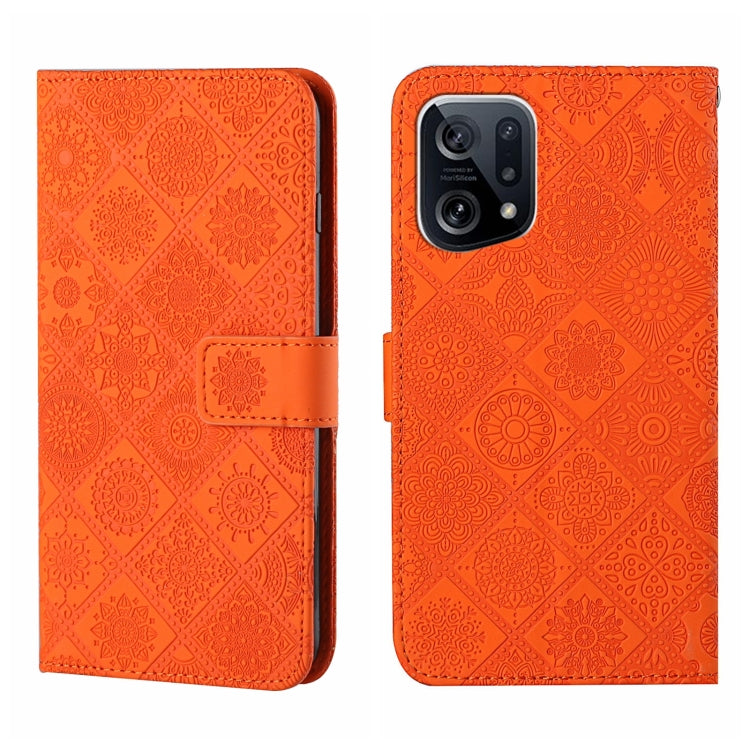 Ethnic Style Embossed Pattern Leather Phone Case, For OPPO A96 5G, For OPPO Find X5, For OPPO Find X5 Pro, For OPPO Realme 9i, For OPPO Reno7, For Xiaomi Poco M4 Pro 5G