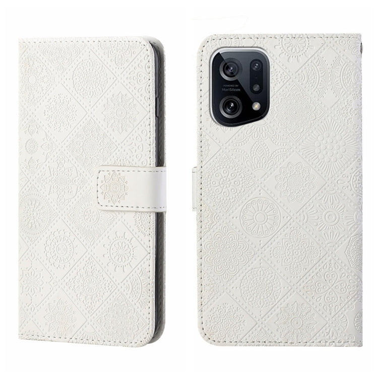 Ethnic Style Embossed Pattern Leather Phone Case, For OPPO A96 5G, For OPPO Find X5, For OPPO Find X5 Pro, For OPPO Realme 9i, For OPPO Reno7, For Xiaomi Poco M4 Pro 5G