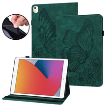 Load image into Gallery viewer, Big Butterfly Embossed Smart Leather Tablet Case, For iPad 10.2 2020 / Air 2019, For iPad Air 2 / 9.7 2018&amp;2017, For iPad mini 2024 / mini 6, For iPad mini 2019 / 4 / 3 / 2 / 1, For iPad Pro 11 2022 / 2021&amp;2020 / Air 2020 / 11 2024