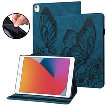 Load image into Gallery viewer, Big Butterfly Embossed Smart Leather Tablet Case, For iPad 10.2 2020 / Air 2019, For iPad Air 2 / 9.7 2018&amp;2017, For iPad mini 2024 / mini 6, For iPad mini 2019 / 4 / 3 / 2 / 1, For iPad Pro 11 2022 / 2021&amp;2020 / Air 2020 / 11 2024
