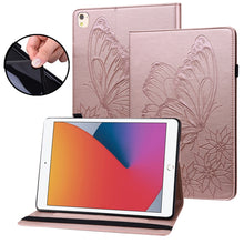 Load image into Gallery viewer, Big Butterfly Embossed Smart Leather Tablet Case, For iPad 10.2 2020 / Air 2019, For iPad Air 2 / 9.7 2018&amp;2017, For iPad mini 2024 / mini 6, For iPad mini 2019 / 4 / 3 / 2 / 1, For iPad Pro 11 2022 / 2021&amp;2020 / Air 2020 / 11 2024