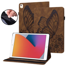 Load image into Gallery viewer, Big Butterfly Embossed Smart Leather Tablet Case, For iPad 10.2 2020 / Air 2019, For iPad Air 2 / 9.7 2018&amp;2017, For iPad mini 2024 / mini 6, For iPad mini 2019 / 4 / 3 / 2 / 1, For iPad Pro 11 2022 / 2021&amp;2020 / Air 2020 / 11 2024