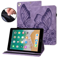 Load image into Gallery viewer, Big Butterfly Embossed Smart Leather Tablet Case, For iPad 10.2 2020 / Air 2019, For iPad Air 2 / 9.7 2018&amp;2017, For iPad mini 2024 / mini 6, For iPad mini 2019 / 4 / 3 / 2 / 1, For iPad Pro 11 2022 / 2021&amp;2020 / Air 2020 / 11 2024