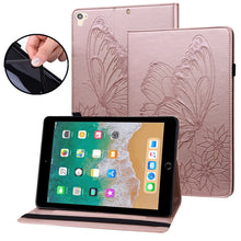 Load image into Gallery viewer, Big Butterfly Embossed Smart Leather Tablet Case, For iPad 10.2 2020 / Air 2019, For iPad Air 2 / 9.7 2018&amp;2017, For iPad mini 2024 / mini 6, For iPad mini 2019 / 4 / 3 / 2 / 1, For iPad Pro 11 2022 / 2021&amp;2020 / Air 2020 / 11 2024