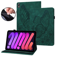 Load image into Gallery viewer, Big Butterfly Embossed Smart Leather Tablet Case, For iPad 10.2 2020 / Air 2019, For iPad Air 2 / 9.7 2018&amp;2017, For iPad mini 2024 / mini 6, For iPad mini 2019 / 4 / 3 / 2 / 1, For iPad Pro 11 2022 / 2021&amp;2020 / Air 2020 / 11 2024
