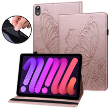 Load image into Gallery viewer, Big Butterfly Embossed Smart Leather Tablet Case, For iPad 10.2 2020 / Air 2019, For iPad Air 2 / 9.7 2018&amp;2017, For iPad mini 2024 / mini 6, For iPad mini 2019 / 4 / 3 / 2 / 1, For iPad Pro 11 2022 / 2021&amp;2020 / Air 2020 / 11 2024