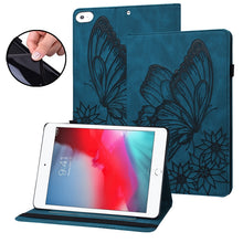 Load image into Gallery viewer, Big Butterfly Embossed Smart Leather Tablet Case, For iPad 10.2 2020 / Air 2019, For iPad Air 2 / 9.7 2018&amp;2017, For iPad mini 2024 / mini 6, For iPad mini 2019 / 4 / 3 / 2 / 1, For iPad Pro 11 2022 / 2021&amp;2020 / Air 2020 / 11 2024