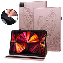 Load image into Gallery viewer, Big Butterfly Embossed Smart Leather Tablet Case, For iPad 10.2 2020 / Air 2019, For iPad Air 2 / 9.7 2018&amp;2017, For iPad mini 2024 / mini 6, For iPad mini 2019 / 4 / 3 / 2 / 1, For iPad Pro 11 2022 / 2021&amp;2020 / Air 2020 / 11 2024