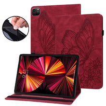 Load image into Gallery viewer, Big Butterfly Embossed Smart Leather Tablet Case, For iPad 10.2 2020 / Air 2019, For iPad Air 2 / 9.7 2018&amp;2017, For iPad mini 2024 / mini 6, For iPad mini 2019 / 4 / 3 / 2 / 1, For iPad Pro 11 2022 / 2021&amp;2020 / Air 2020 / 11 2024