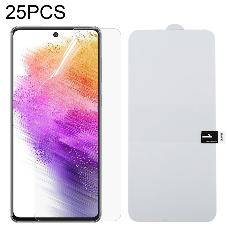 25 PCS Full Screen Protector Explosion-proof Hydrogel Film, For Samsung Galaxy A13 / A23 5G (25 PCS), For Samsung Galaxy A23 (25 PCS), For Samsung Galaxy A73 (25 PCS), For Xiaomi Redmi Note 11T Pro/11T Pro+ (25 PCS)
